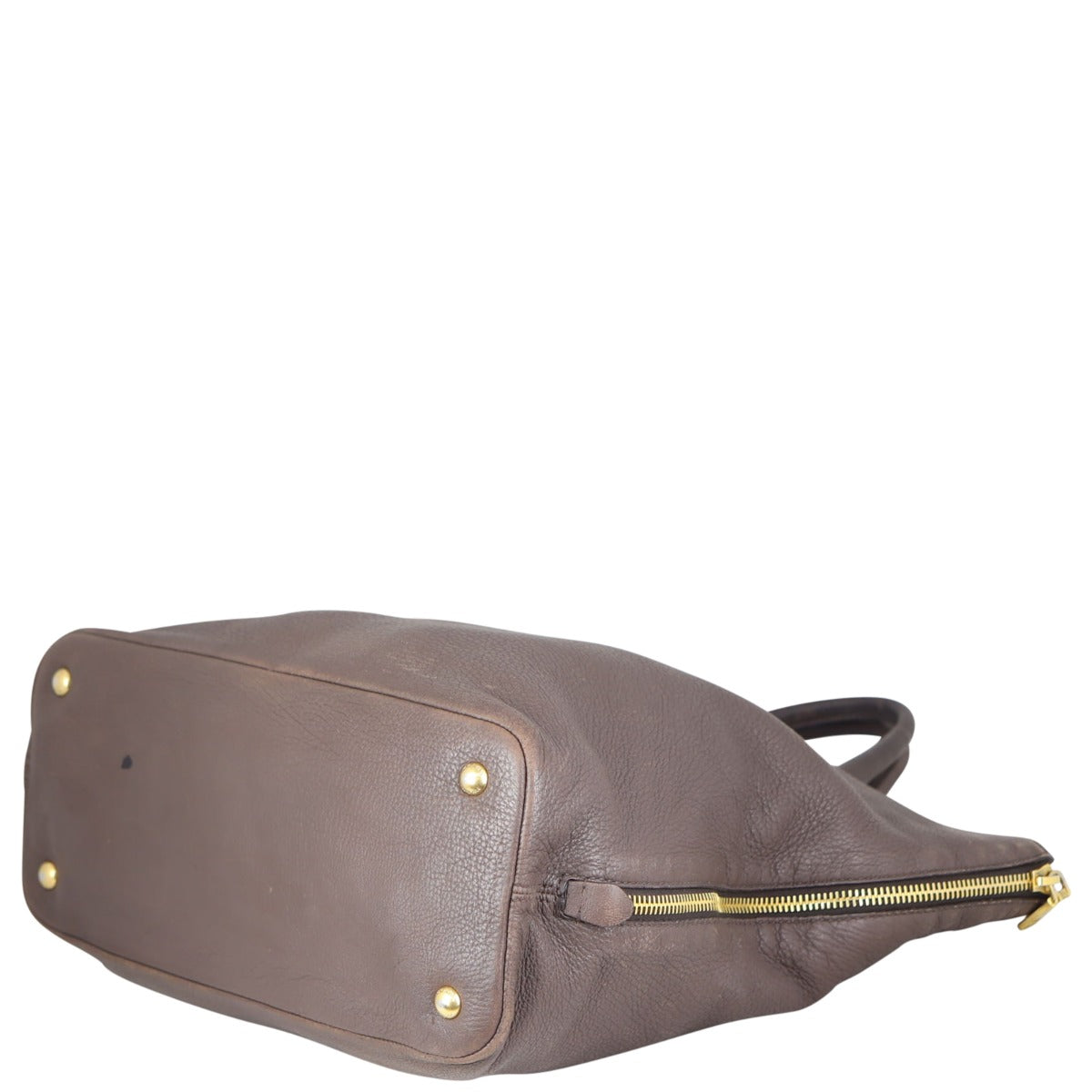 Prada Vitello Cervo Expandable Shopper Tote Corner
