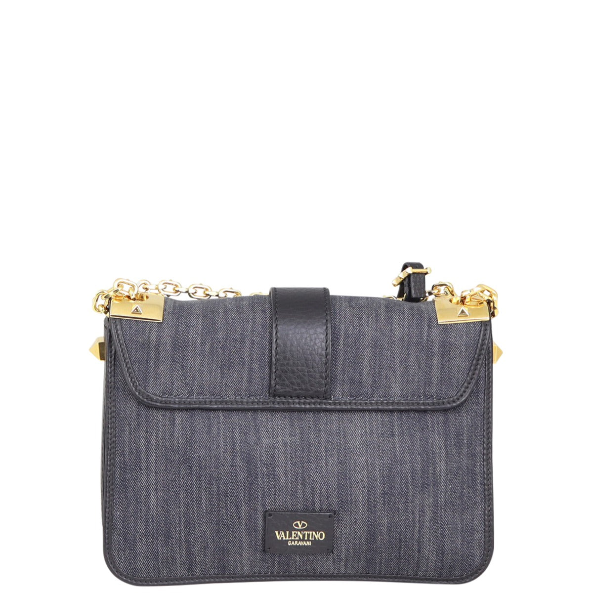 Valentino B-Rockstud Denim Shoulder Bag Back
