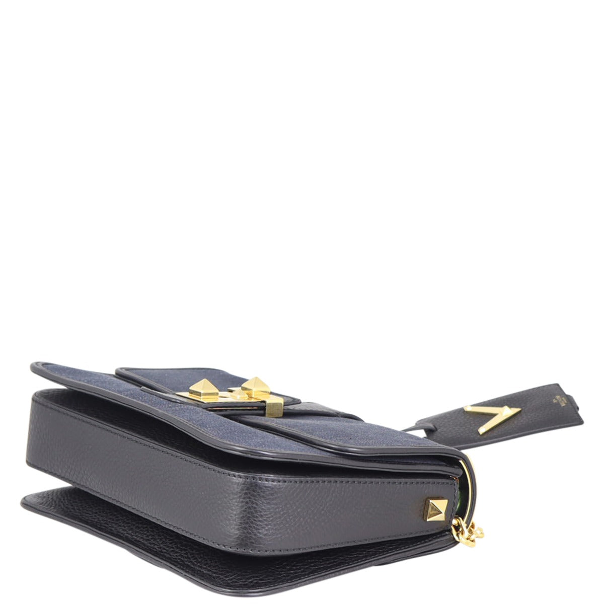 Valentino B-Rockstud Denim Shoulder Bag Corner

