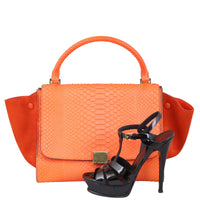 Celine Trapeze Medium Python Shoe
