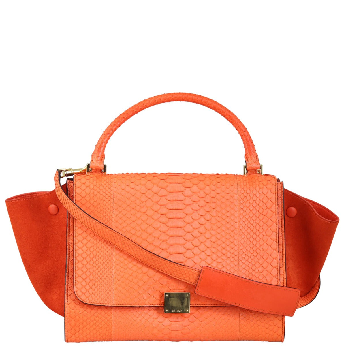 Celine Trapeze Medium Python Front
