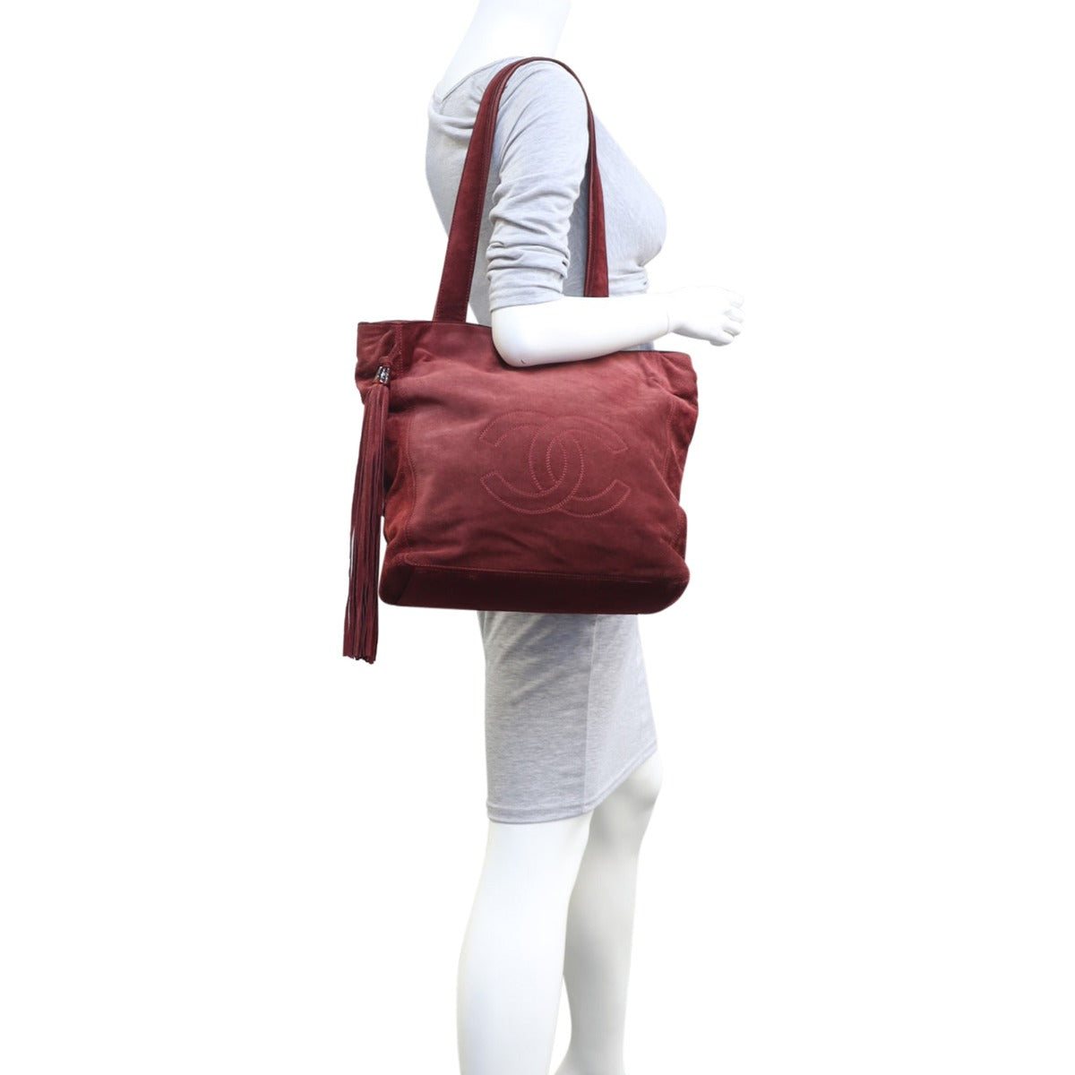 Chanel Suede Tassel Shoulder Bag Mannequin
