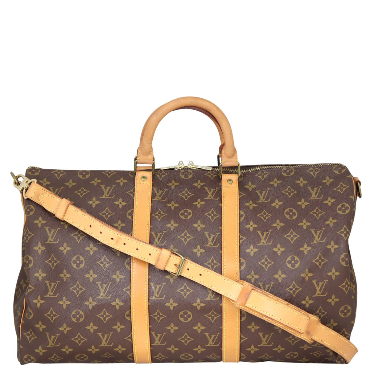 Louis Vuitton Keepall 50 Bandouliere Monogram Front

