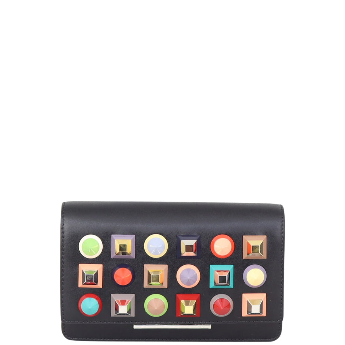 Fendi Studded Wallet on Chain Front
