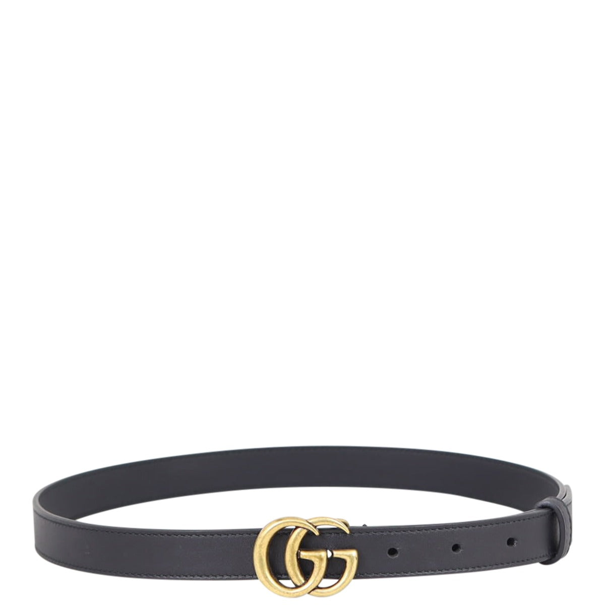 Gucci Marmont Double G Slim Belt Front
