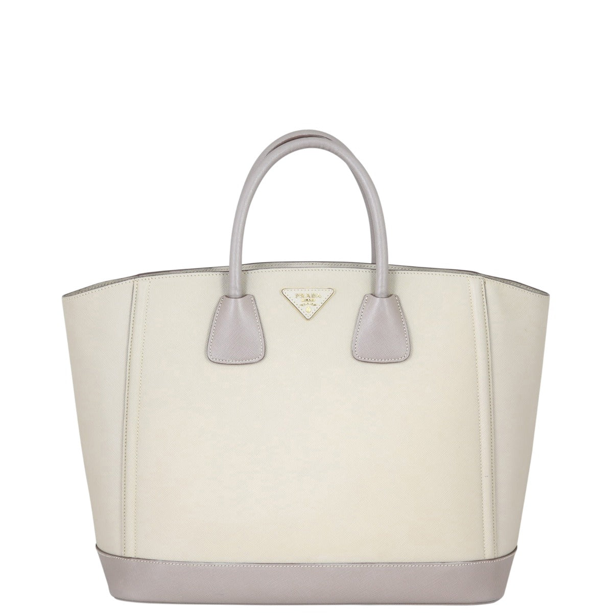 Prada Saffiano Bi-Colour Shopping Tote Front
