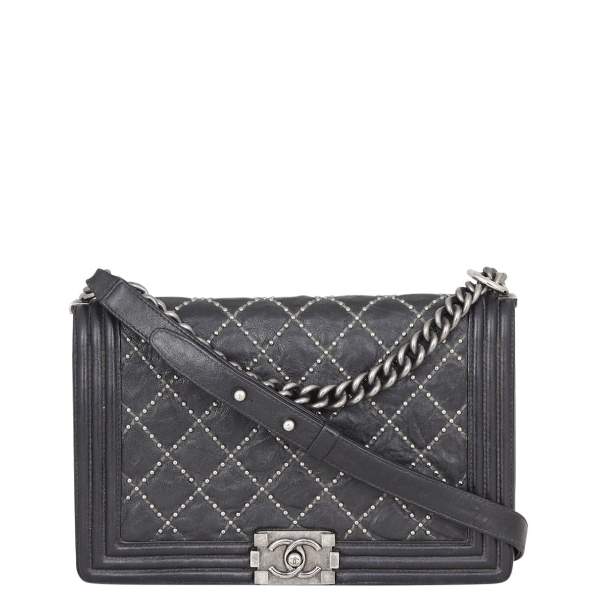 Chanel Boy New Medium Studded Front
