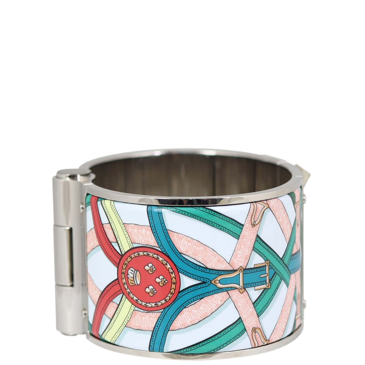 Hermes Extra Wide Enamel Hinged Bracelet Side