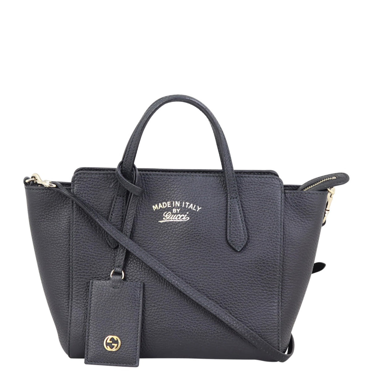 Gucci Swing Mini Leather Tote Front Strap