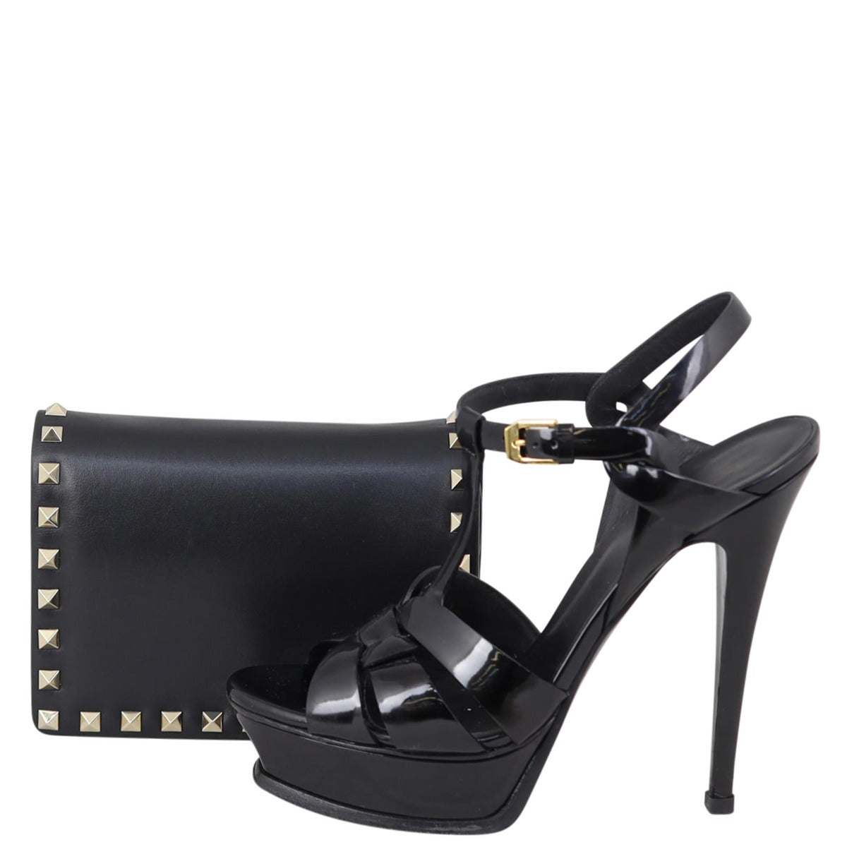 Valentino Rockstud Chain Pouch Shoe
