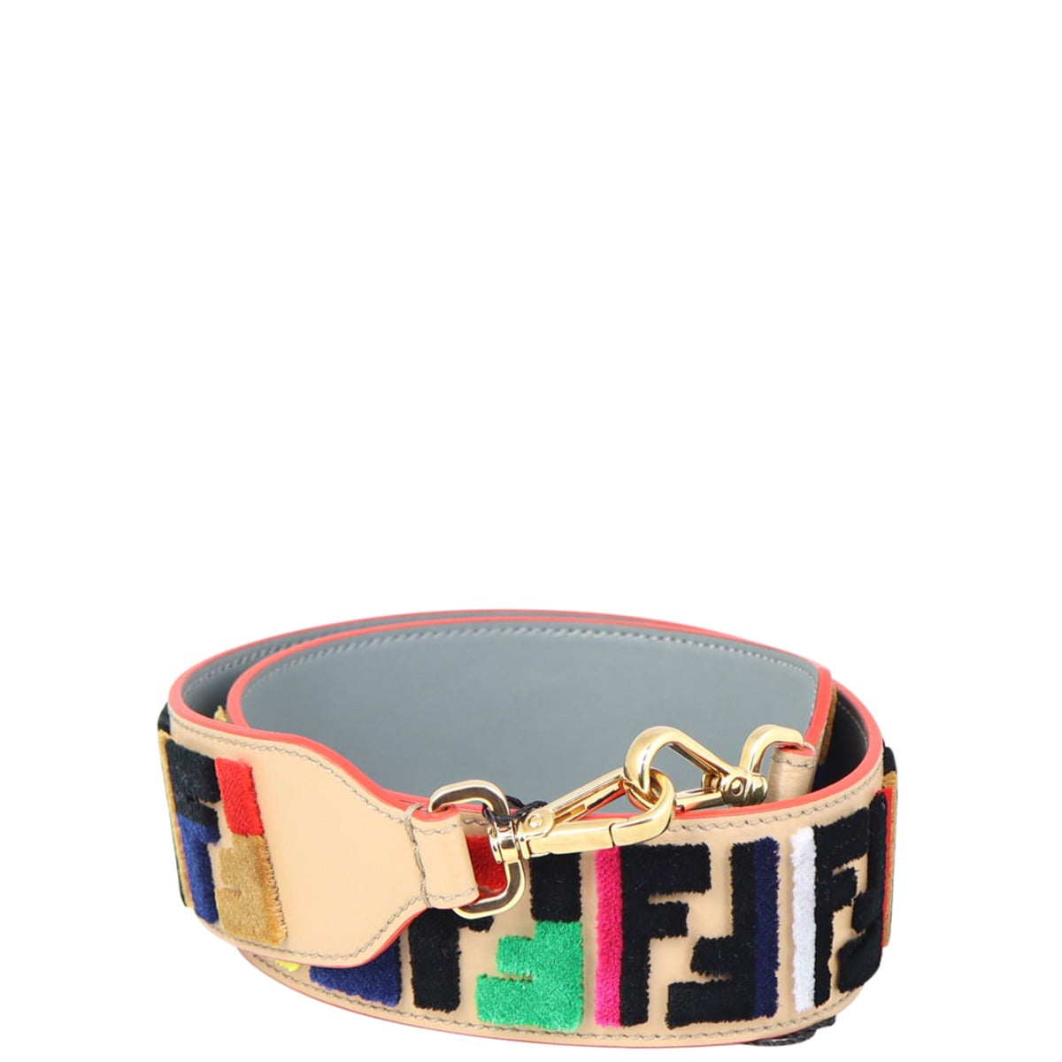 Fendi Strap You Velvet Logo Shoulder Strap Front
