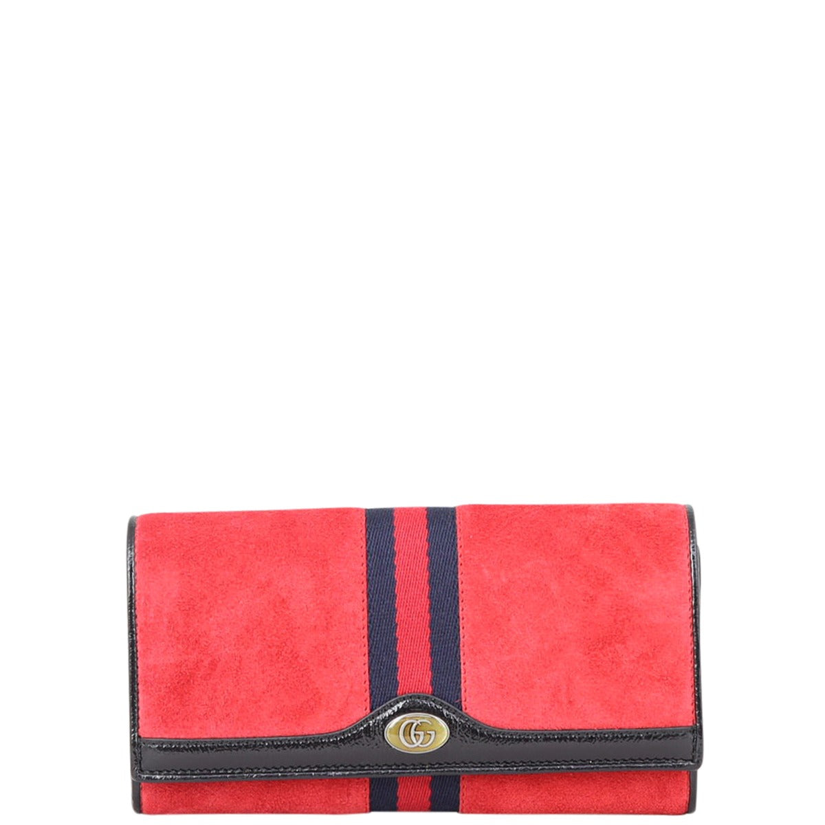 Gucci Ophidia Suede Wallet on Chain Front
