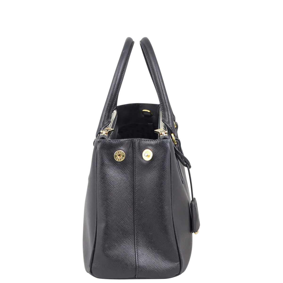 Prada Saffiano Lux Galleria Double Zip Tote Small Side
