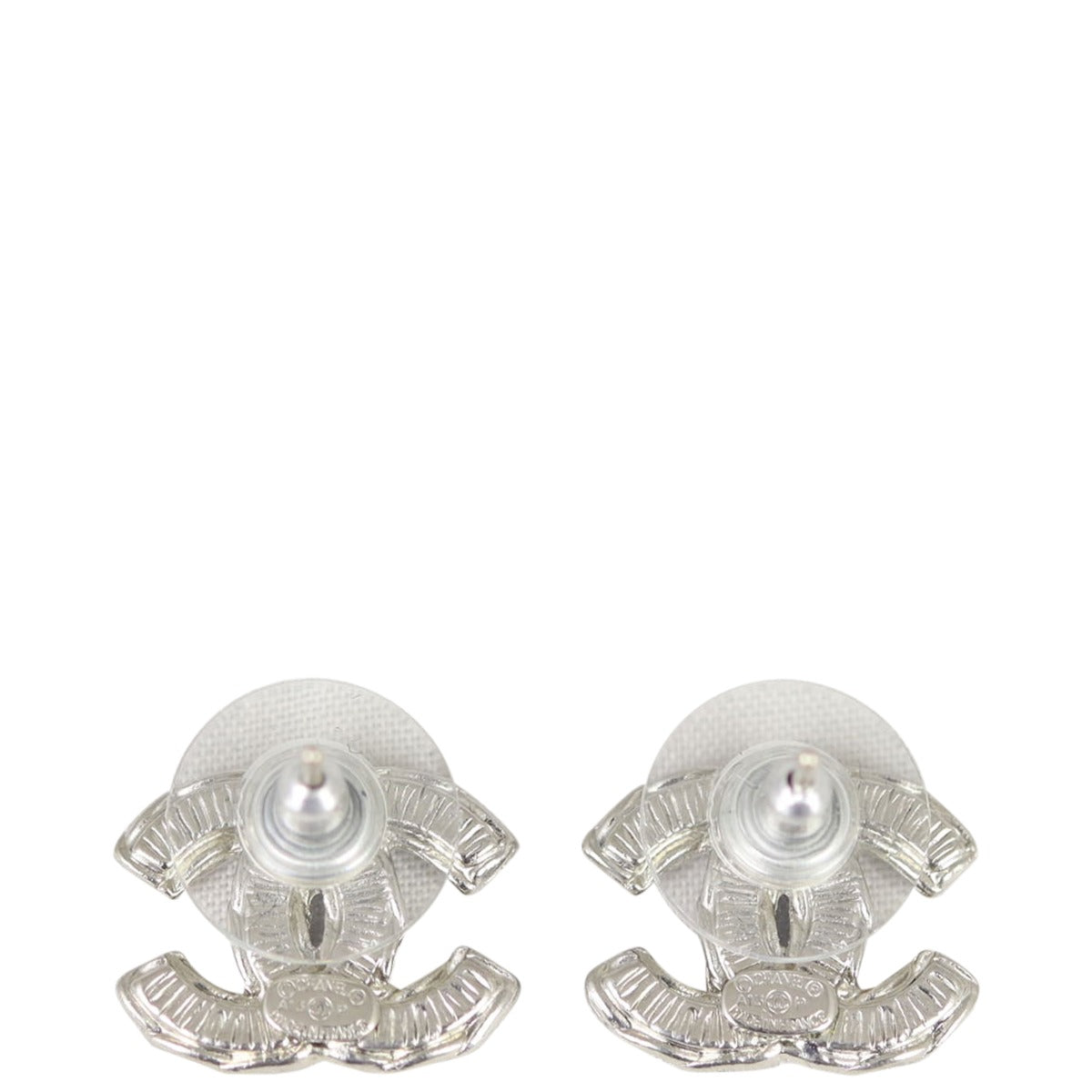 Chanel CC Resin Stud Earrings Back

