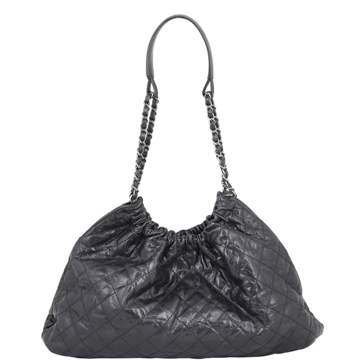 Chanel CC Elastic Shopping Hobo Back

