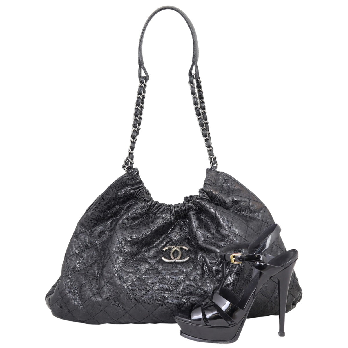 Chanel CC Elastic Shopping Hobo Shoe
