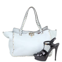 Valentino Rockstud Medium Tote Shoe
