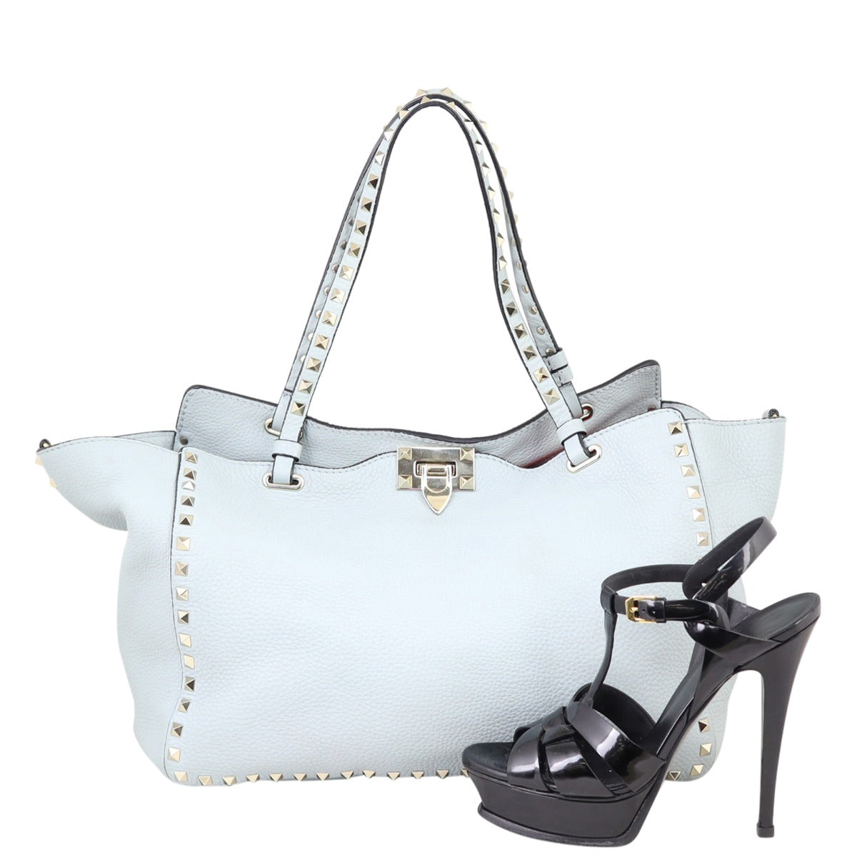 Valentino Rockstud Medium Tote Shoe
