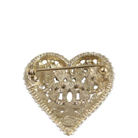 Chanel CC Crystal Heart Brooch Back
