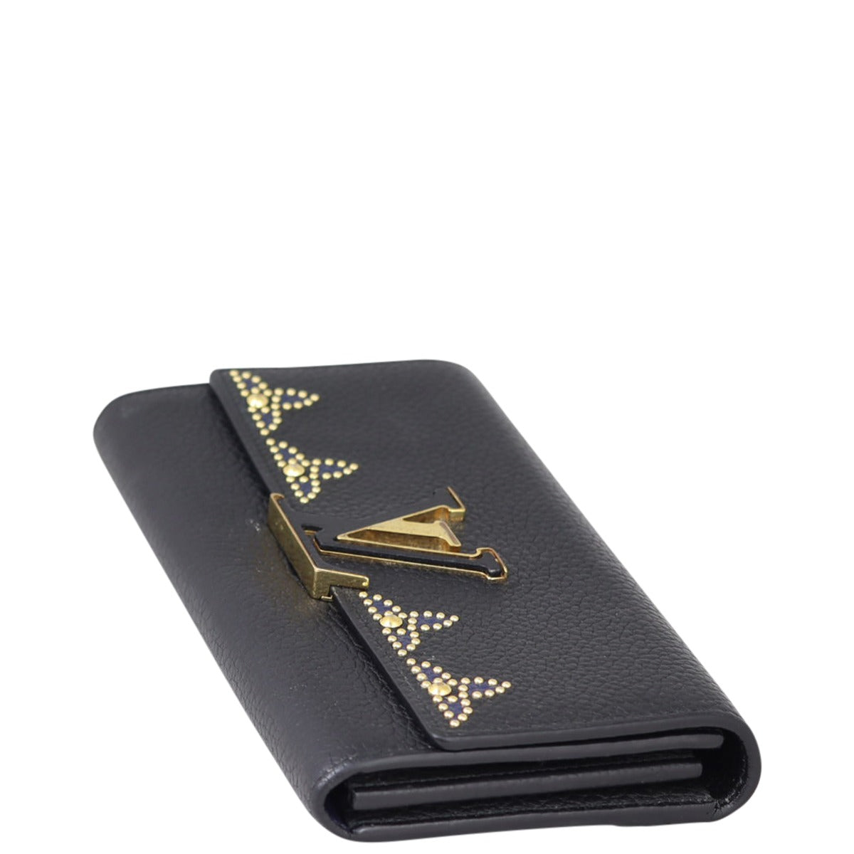 Louis Vuitton Capucines Taurillon Flower Wallet Corner
