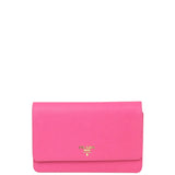 Prada Saffiano Wallet on Strap Front
