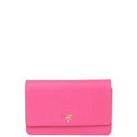 Prada Saffiano Wallet on Strap Front
