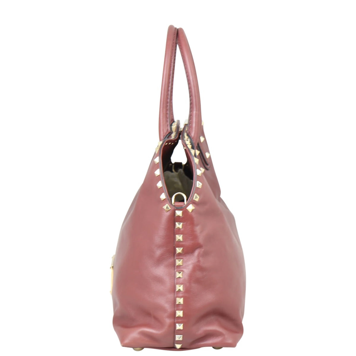Valentino Rockstud Tall Tote Side
