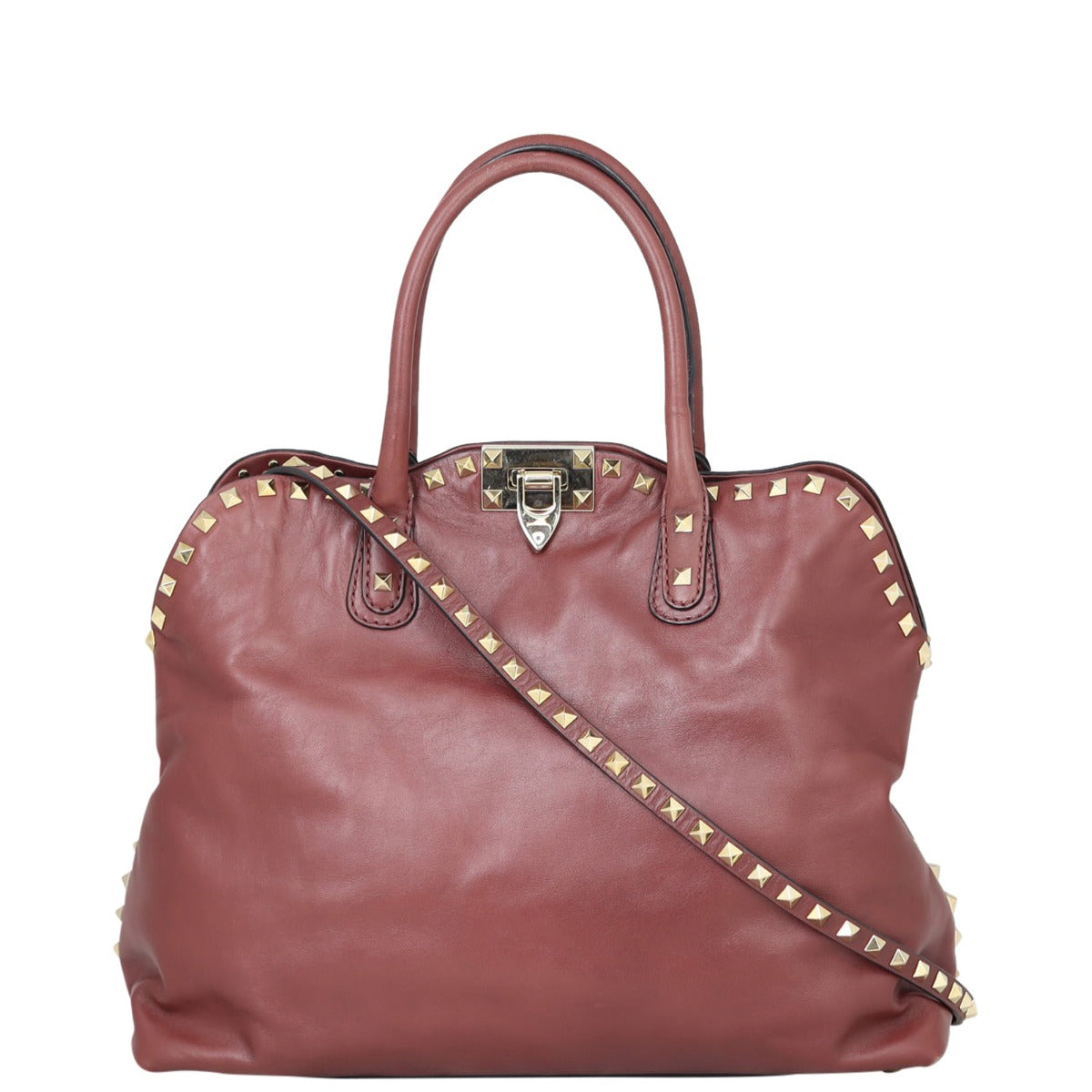 Valentino Rockstud Tall Tote Front
