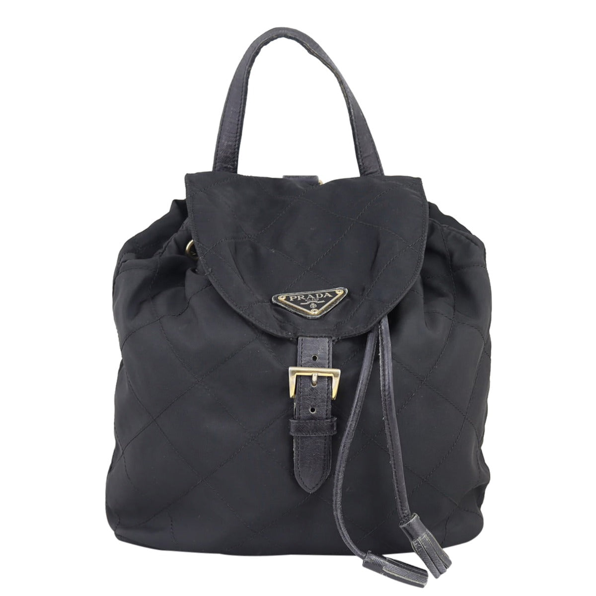 Prada Quilted Tessuto Backpack Front
