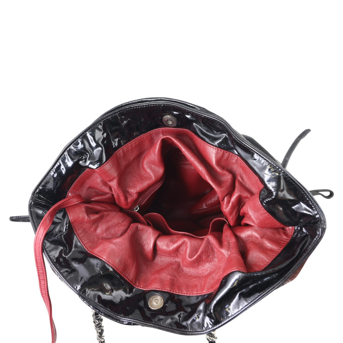 Chanel Patent Bon Bon Tote Whole interior

