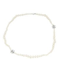 Chanel Glass Pearl CC Necklace Front
