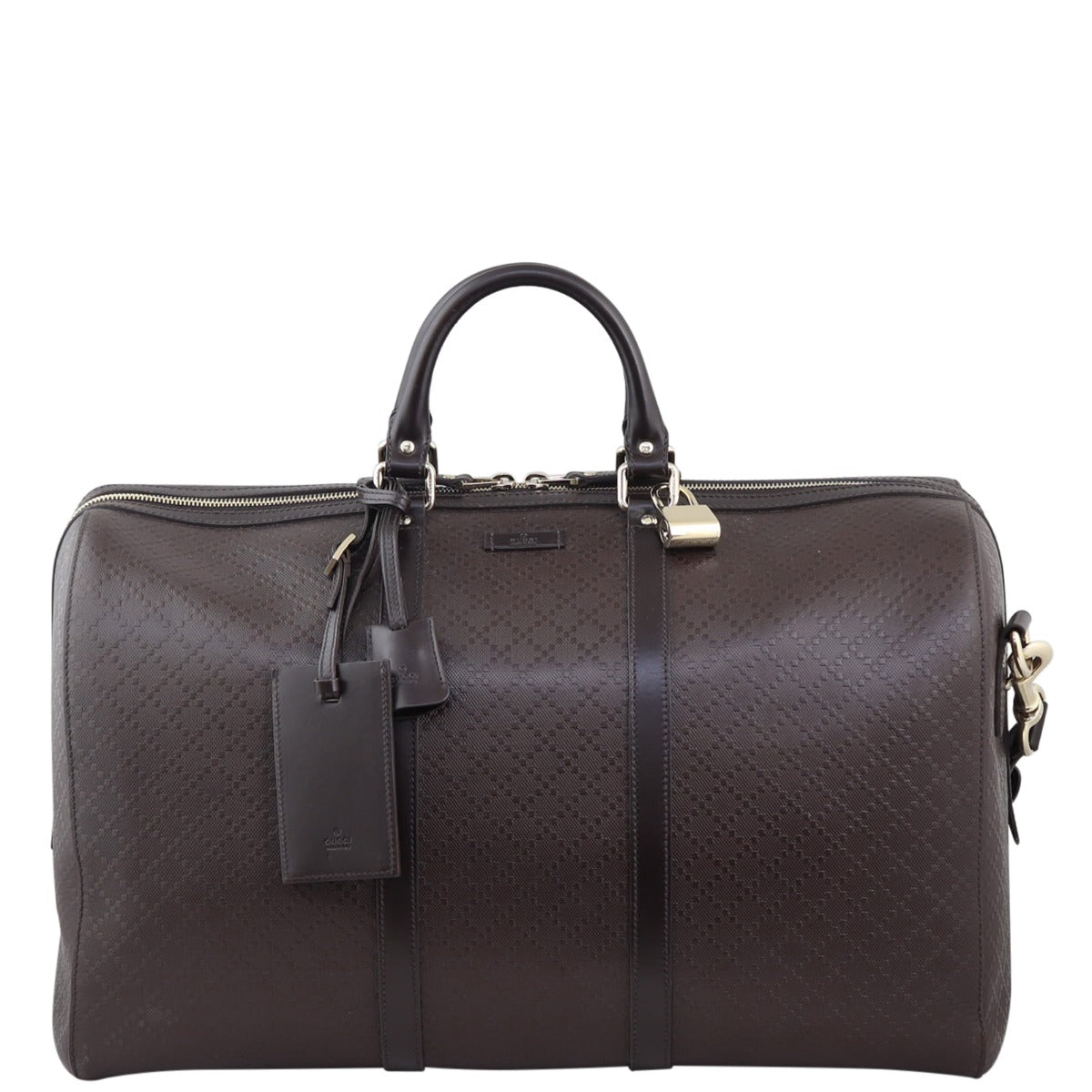 Gucci Bright Diamante Carry-On Duffle Bag (brown) Front

