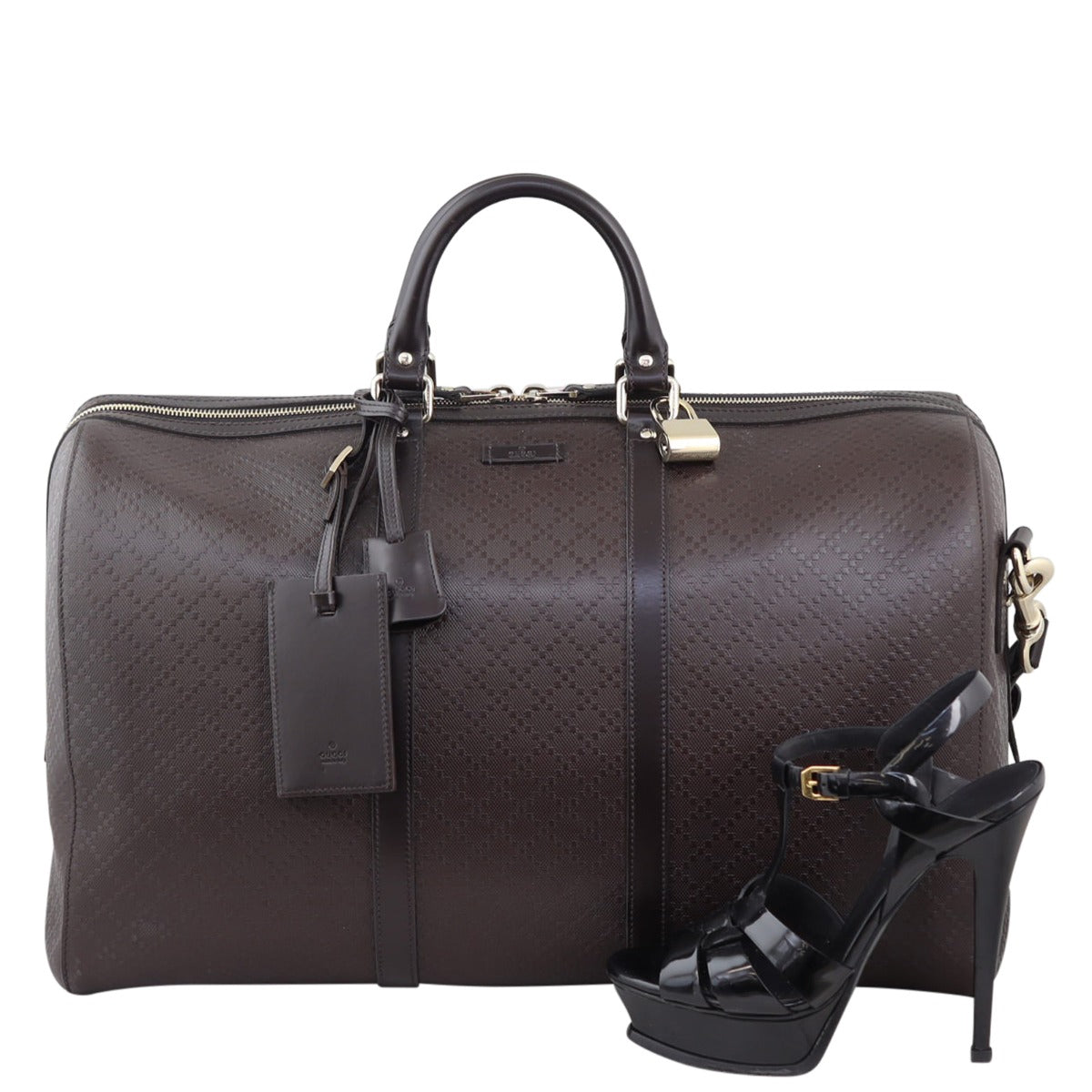 Gucci Bright Diamante Carry-On Duffle Bag (brown) Shoe
