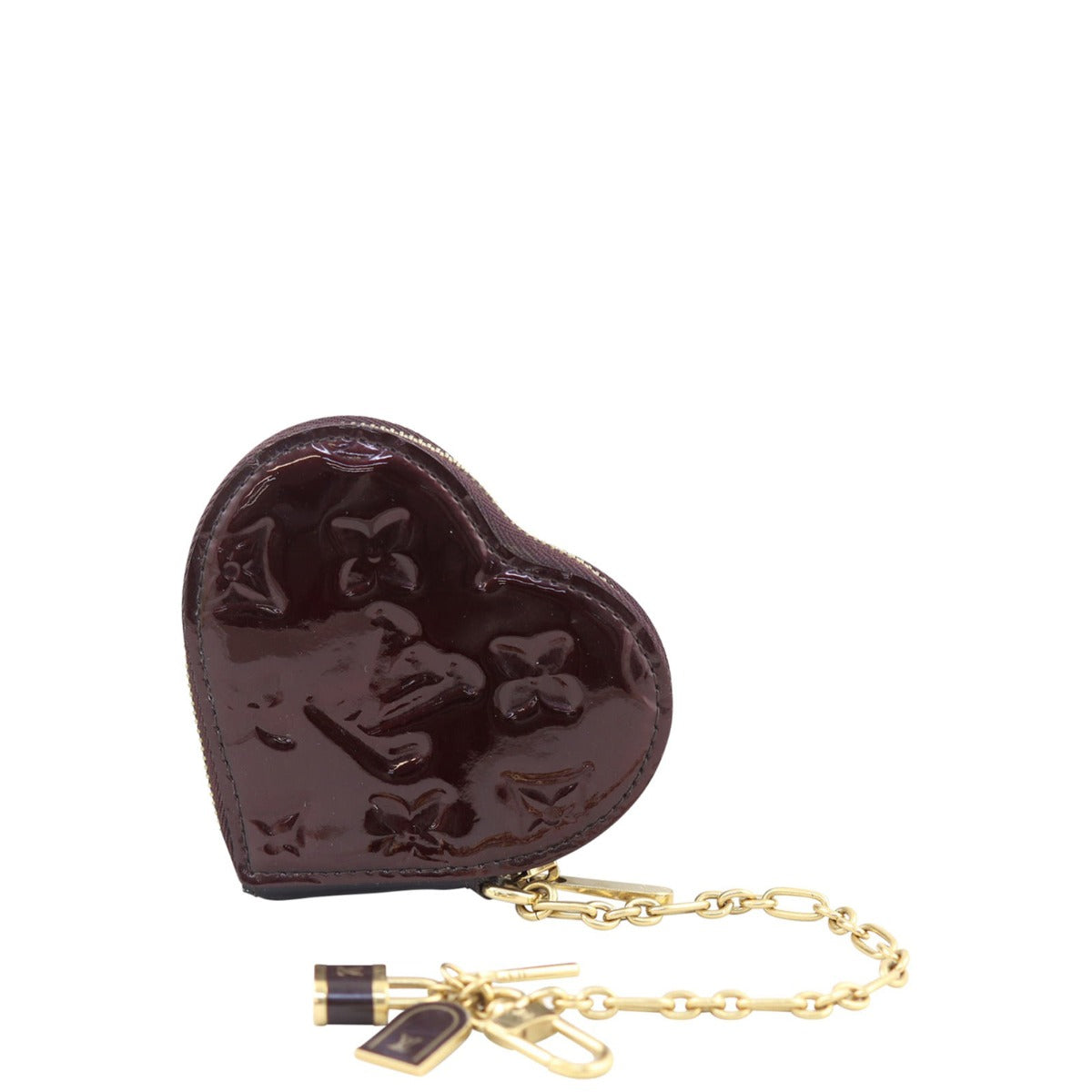 Louis Vuitton Porte Monnaie Coeur Monogram Vernis Side