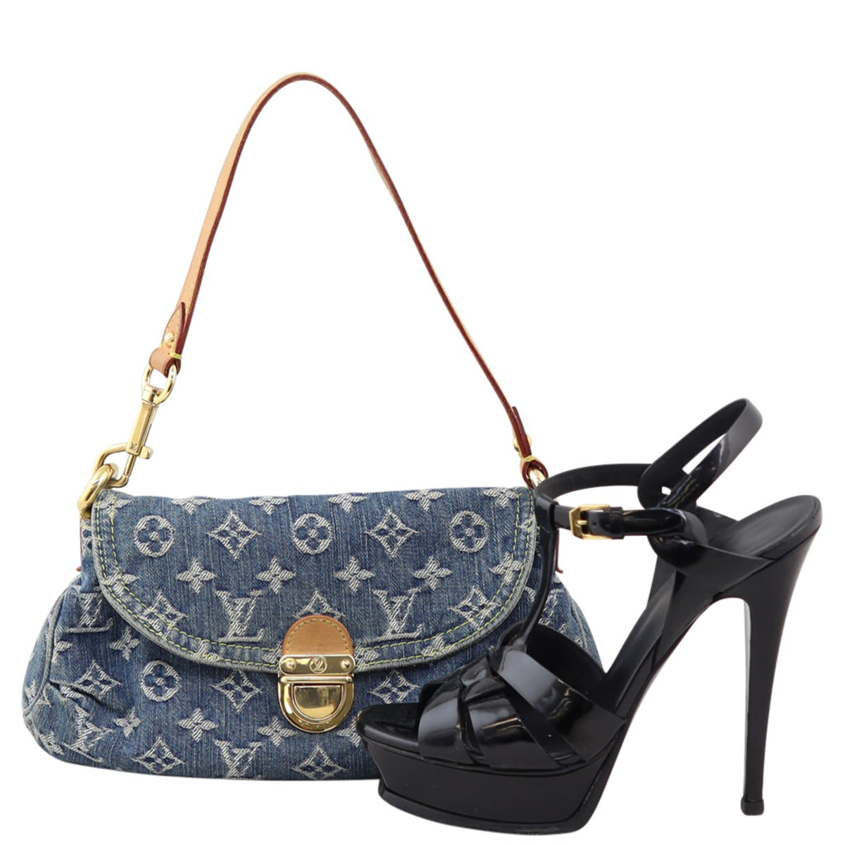 Louis Vuitton Mini Pleaty Monogram Denim Shoe
