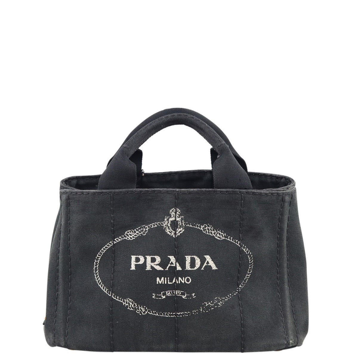 Prada Canapa Logo Tote Small Front
