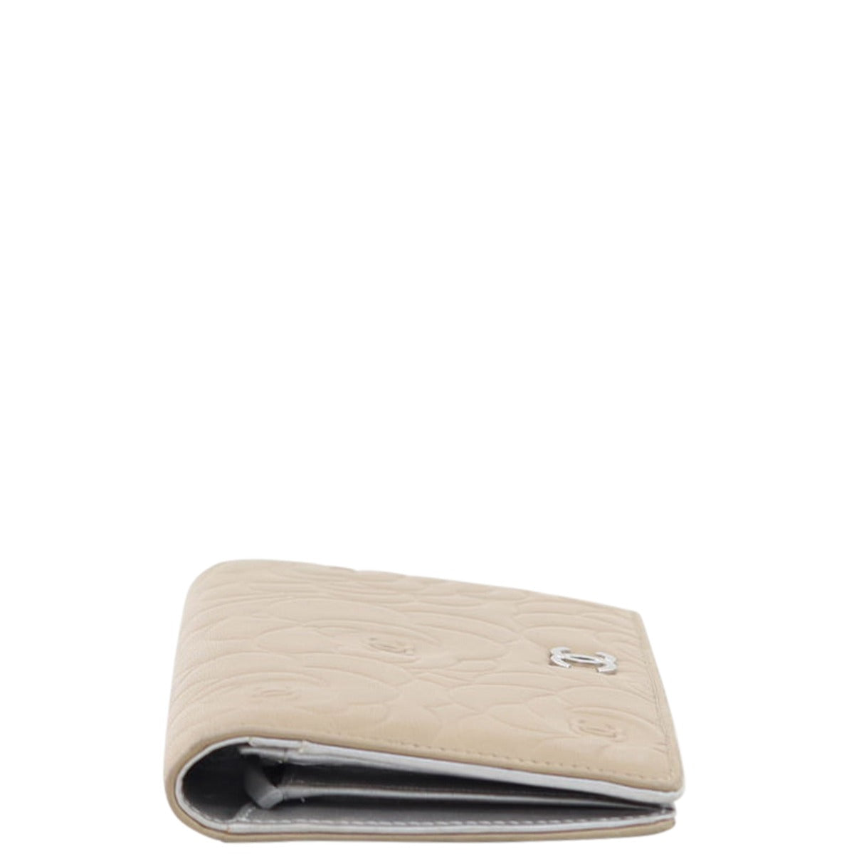 Chanel Camellia Yen Wallet Side
