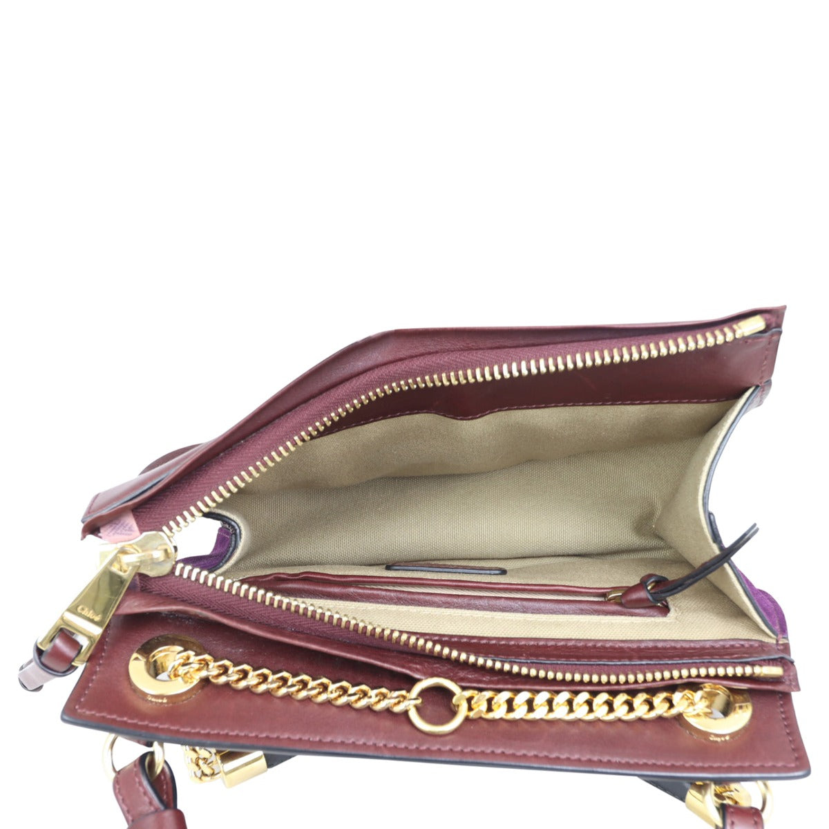 Chloe Goldie Small Shoulder Bag Whole interior
