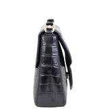 Givenchy Croc-Embossed Nobile Crossbody Side
