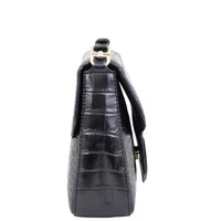 Givenchy Croc-Embossed Nobile Crossbody Side
