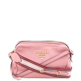 Prada Vitello Daino Double Zip Camera Bag Front