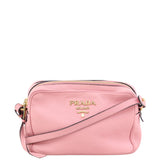 Prada Vitello Daino Double Zip Camera Bag Front