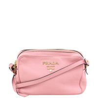 Prada Vitello Daino Double Zip Camera Bag Front