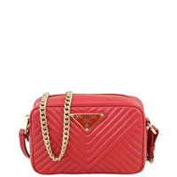 Prada Diagramme Chevron Crossbody Front
