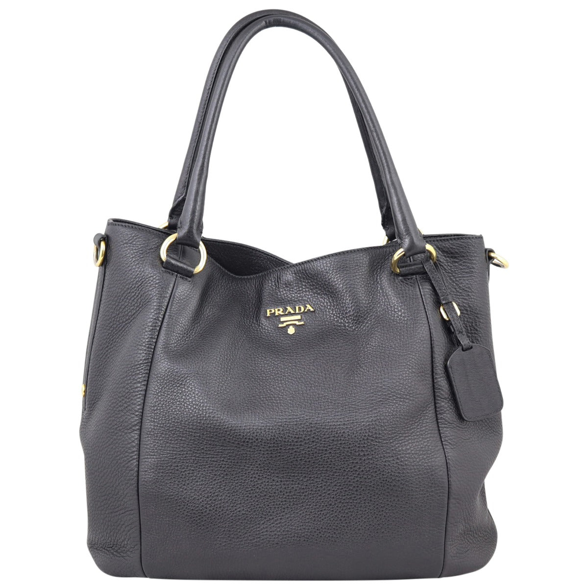 Prada Vitello Daino Shopping Tote Front
