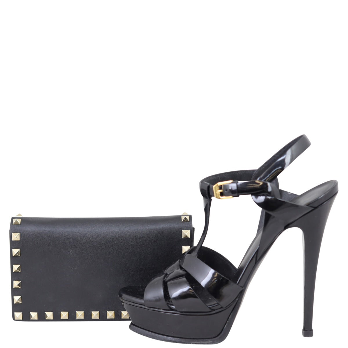 Valentino Rockstud Chain Pouch Shoe
