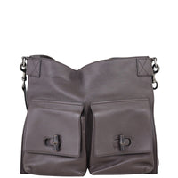 Gucci Bamboo Leather Messenger Bag Front
