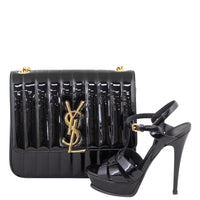 Saint Laurent Patent Vicky Large Shoe
