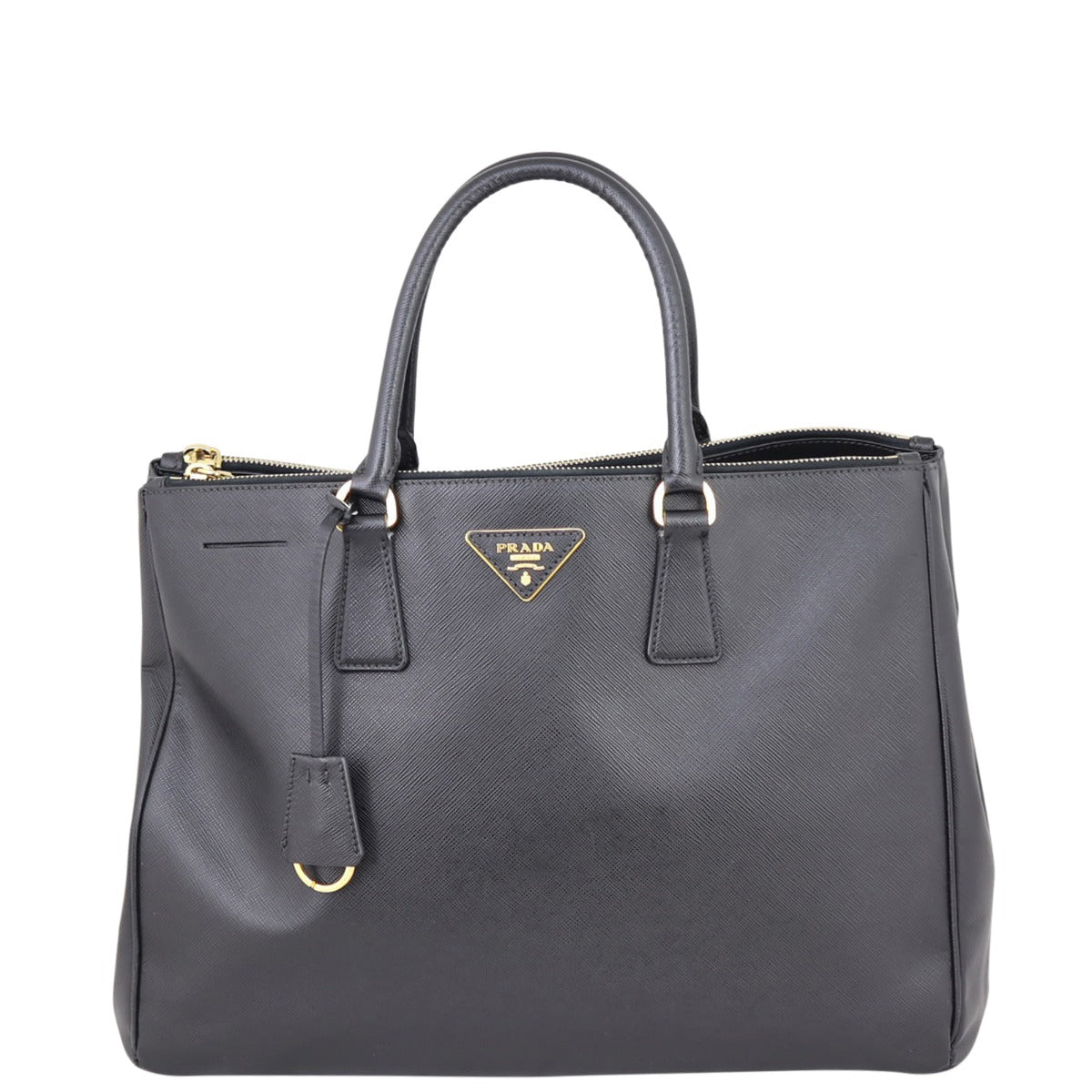 Prada Saffiano Lux Galleria Double Zip Tote Large Front
