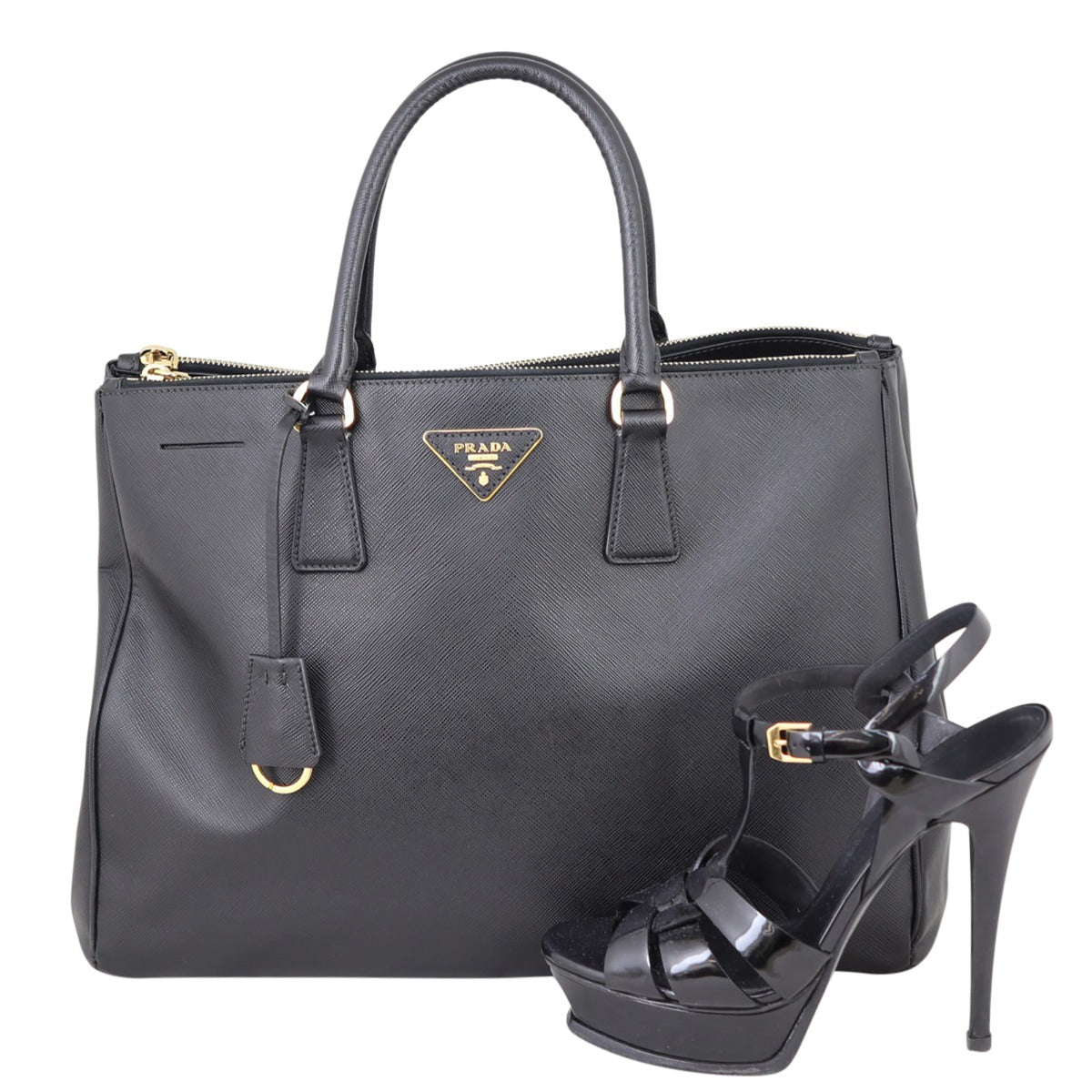 Prada Saffiano Lux Galleria Double Zip Tote Large Shoe

